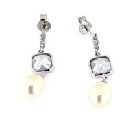Orecchini Forever Gioielli Donna Orecchini Perla in Argento Perla FGOR00311 - FGOR00311